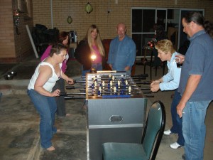 Table Soccer at Lynne's birthday